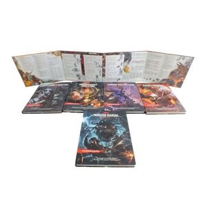 Dungeons & Dragons 5E Book Lot PHB DMG Monster Manual Volos Mordenkainens